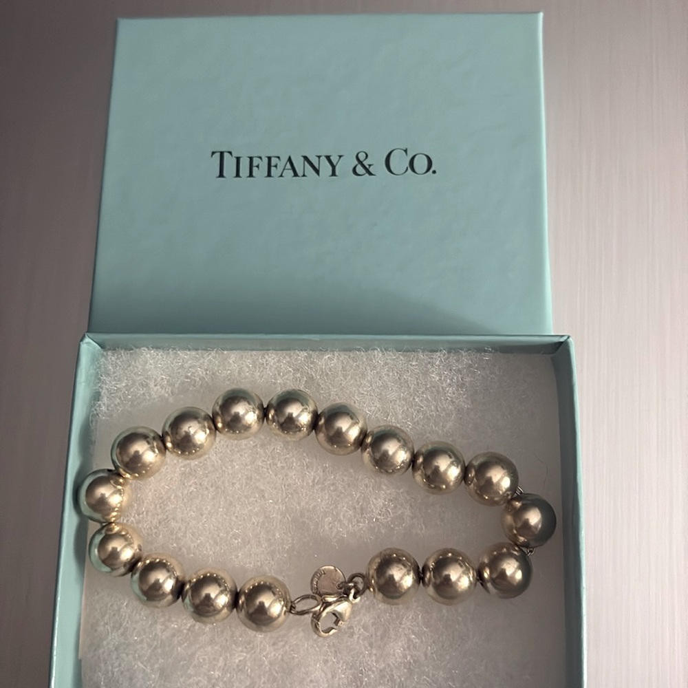 Tiffany Silver 925 Bead Bracelet 7 1/2”